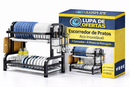Escorredor de Pratos 2 Andares Aço Inoxidável Preto - LupaInox™
